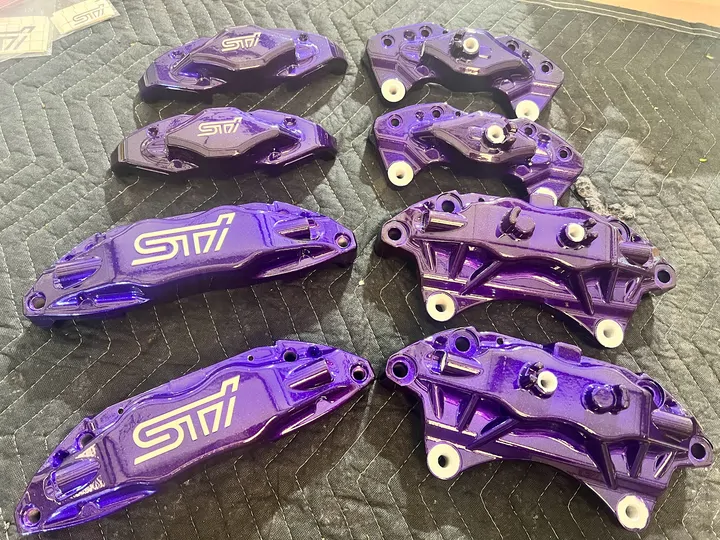 Purple STI brake calipers