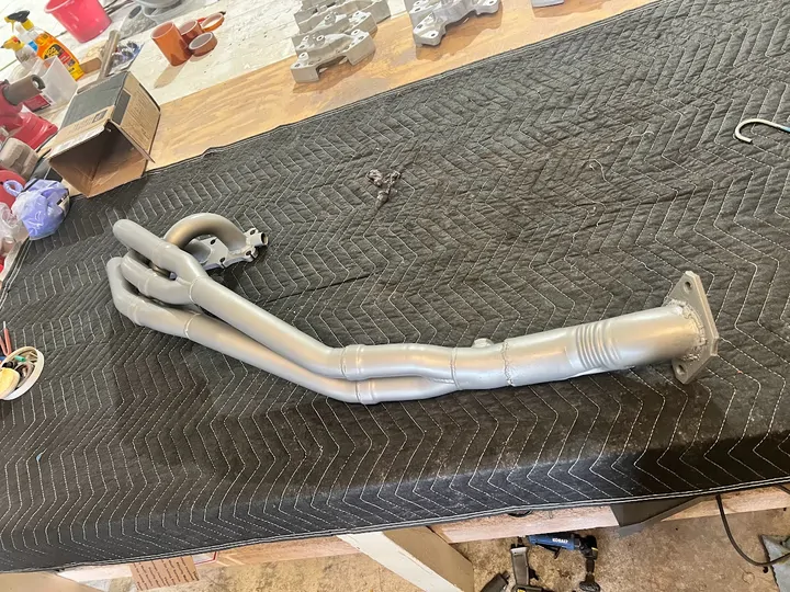 Silver coated exhaust header