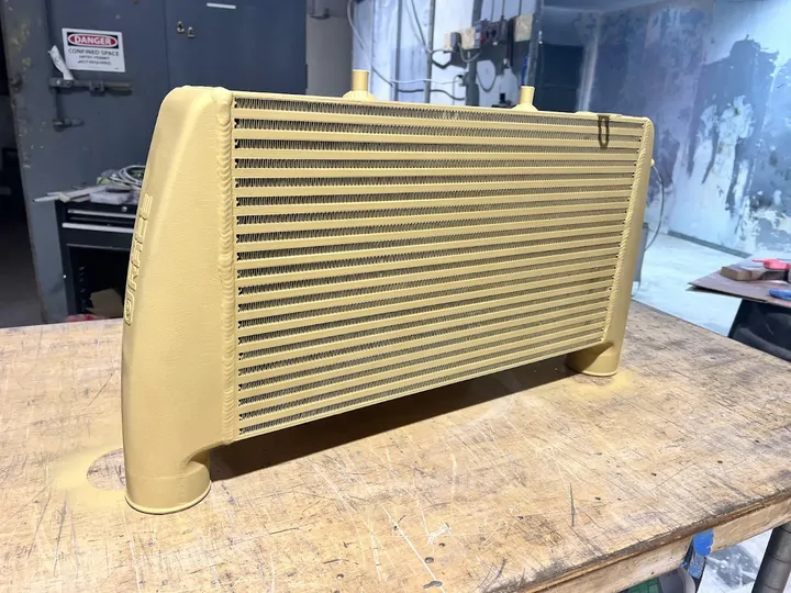 Gold coated intercooler