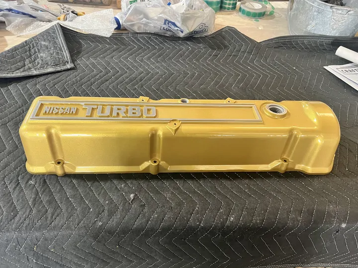 Gold Nissan Turbo valve cover
